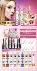 Kiss Beauty 8 Shades 5ml <span class=keywords><strong>Eyeshadow</strong></span> cair tahan air Glitter warna-warni produk Makeup kosmetik tabung kustom Label pribadi - Product Image 6