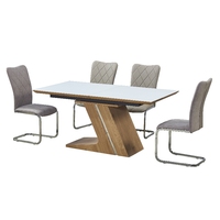 Tables de restaurant au design moderne, extensibles, en verre MDF brillant, style italien, vente en gros