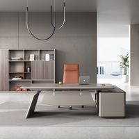 Ensemble de chaises de bureau de direction de luxe moderne, mobilier commercial en bois durable pour PDG, directeur, manager, montage facile