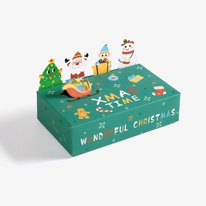 Caja de papel de regalo decorativa de galletas de caramelo de chocolate de Navidad 3D creativa al por mayor para fiesta de Navidad - Product Image 6