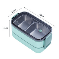 Boîte à lunch en acier inoxydable à double couche SYH710, boîte à bento thermique isolée et étanche pour l'emballage des aliments