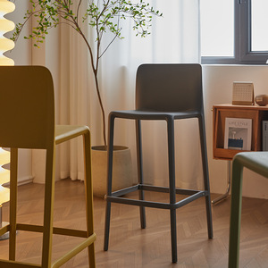 <span class=keywords><strong>Taburete</strong></span> Alto de Plástico Moderno y <span class=keywords><strong>Minimalista</strong></span> para Cocina, Hogar y Hotel, <span class=keywords><strong>Diseño</strong></span> Nórdico, Muebles de Comedor Comerciales - Product Image 5