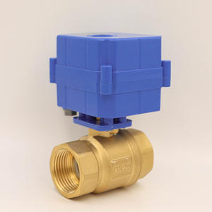 Vanne à bille électrique miniature à haut débit DN25, construction en laiton durable, commande manuelle à solénoïde, eau, gaz, huile, OEM - Product Image 1