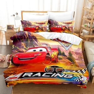 Juego de cama de dibujos animados para niños al por mayor, <span class=keywords><strong>funda</strong></span> nórdica de coche de tamaño doble, juego de edredón de 3 uds para niños - Product Image 5