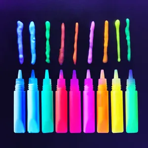 Art Supplies DIY Painting 9 Colors 30ML Kit For Kids Non-toxic DIY Projects Glow In the Dark Acrylic Non-Tox Art Acryl Paint Set