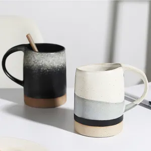 Nieuw Design Geglazuurd Grote Retro Japanse Stijl Eco Vriendelijke Drinken Aanpasbare Keramische Latte Koffiemok