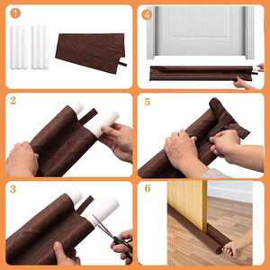 Prodotto in <span class=keywords><strong>gomma</strong></span> lavabile con isolamento acustico per porta in tessuto Oxford regolabile per blocco di sfiato porta - Product Image 2