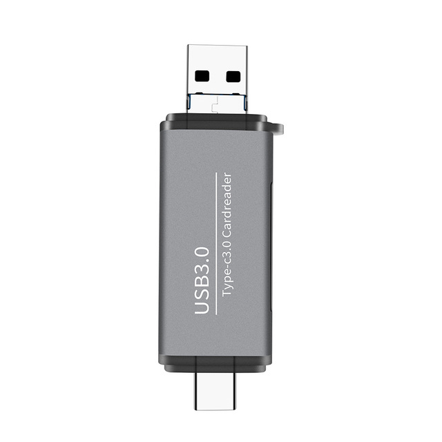 Multi Card Reader 3 in 1 Type-C USB3.0 Micro USB Adapter Smart OTG External Aluminum Alloy for Mobile Phone SD TF Card Reading