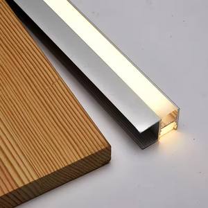 Profilé en aluminium encastré pour éclairage LED, extrusion de plafond en plaques de plâtre, <span class=keywords><strong>rail</strong></span> d'angle en aluminium pour cloison sèche, profilé lumineux en aluminium LED - Product Image 2
