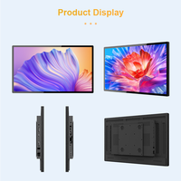 32 43 49 55 65 Inch Monitor Digital Signage Android Tipis untuk Dinding, Layar Sentuh 4K, Display Iklan untuk Restoran dan Ritel