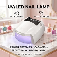 Séchoir à ongles UV/LED pliable pour salon, support mains libres, lumière pour pédicure, 3 modes de minuterie