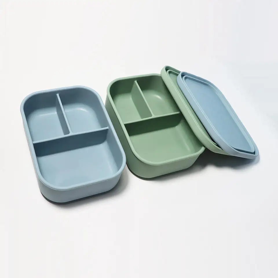 Lancheira Eco Kids Adult Fiambrera Loncheras Para Nios Alimentos à prova de vazamentos para crianças escola Silicone Bento Lancheira com tampa