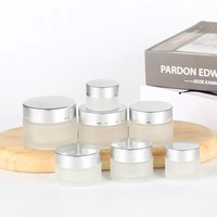 Vente flash : pots cosmétiques en verre transparent pour crème ou pommade, 1 oz, 2 oz, 4 oz, 8 oz, pour contenants cosmétiques de 30 ml avec couvercles en aluminium