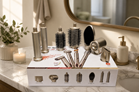 Sèche-cheveux brosse électrique professionnel à moteur BLDC ionique haute vitesse 1400W 6-en-1 avec protection thermique et fonction lissage