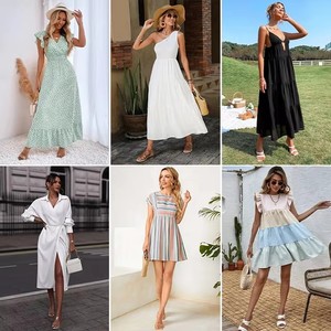 Nueva Colección de Ropa Usada, Camisetas Cortas a Bajo Precio, Lote de Vestidos Casuales de Verano de Poliéster/Algodón - Product Image 2