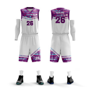 Derniers modèles de maillots de basket-ball OEM, fabricant de maillots de basket-ball sublimés innovants de premier rang pour les clubs - Product Image 5