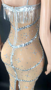 NOVANCE Y2541 moda <span class=keywords><strong>donna</strong></span> con bretelle dorate strass lungo giallo <span class=keywords><strong>abito</strong></span> da ballo abiti di <span class=keywords><strong>laurea</strong></span> per le signore - Product Image 4