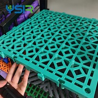 Dalles de sol pour atelier et garage en plastique PP 400x400mm, emboîtables, faciles à installer, amovibles, imperméables, robustes et durables