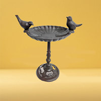 Vente en gros directe usine : Bain d'oiseaux en métal moderne de haute qualité, support pour oiseaux, pour la décoration de jardin et de cour, dernier design, ornement de pelouse