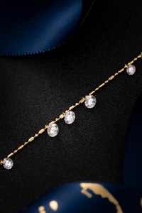 Women's Vintage Fashion Diamond Tassel <b>Chain</b> Bracelet Simple Style <b>Titanium</b> Jewelry for Gifts Parties - Product Image 4