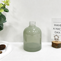 Flacon diffuseur de parfum en verre dépoli vert de luxe, vide, pour huiles essentielles, décoration d'intérieur, avec bouchon
