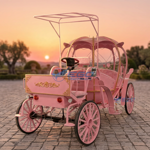 Carrosse de mariage électrique en fer forgé, en forme d'étoile et de citrouille, style Cendrillon, pour décor de scène de jardin - Product Image 1