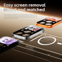 Casing Ponsel Trendi Baru dengan Remote Kontrol Layar Pintar untuk iPhone 16 17 pro max Casing Ponsel Pintar Magnetik