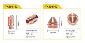 อะไหล่เครื่องตัดพลาสม่า Yk100 หัวตัดพลาสม่า หัวเชื่อม และหัวฉีด วัสดุสิ้นเปลืองสำหรับพลาสม่า - Product Image 5