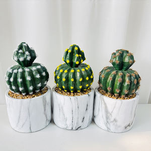 <span class=keywords><strong>Cactus</strong></span> Artificial en Maceta Duofu, 23 cm de Alto, Maceta de Mármol, Doble <span class=keywords><strong>Cactus</strong></span>, Textura Avanzada, Duradero, para Interiores, Navidad, Acción de Gracias, Bodas - Product Image 3