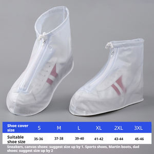 Capa de Sapato Personalizada Dobrável à Prova de Poeira em PVC com Zíper Impermeável Durável Unissex - Product Image 5