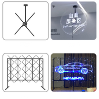 Ventilateur de projecteur d'hologramme 3d Télécommande 3d 56 cm 65 cm 80 cm 100 cm Ventilateur d'hologramme Led Affichage holographique 3d Équipement publicitaire
