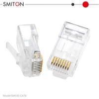 Rg45 Conector Cat5e RJ 45 8P8C LAN CABLE WIRE Utp Pass Through RJ45 Clamp Through Plug Cat 6 Rj 45 Rj45 Connecteur Cat6