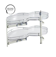 Meubles de cuisine modernes avec plateau pivotant, rangement d'angle intelligent, ensemble complet de meubles de cuisine à fermeture amortie