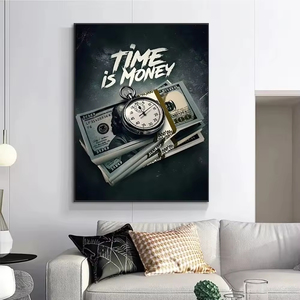 Soggiorno di lusso camera da letto decorazione della casa clessidra oro pittura a olio murale costoso Poster stampa labbra cristallo porcellana - Product Image 4
