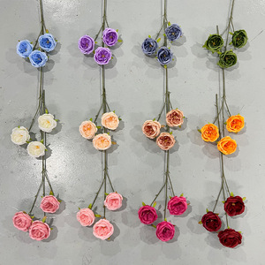 Austin - Arreglos Florales Artificiales de Seda con 3 Cabezas para Decoración de Bodas - Product Image 2