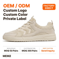 Baskets basses décontractées pour hommes en daim et maille, respirantes et légères, à lacets, personnalisables en marque blanche, tailles EU 39-48, usine OEM ODM