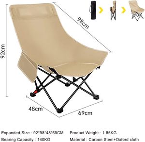 Chaise pliante de camping moderne style papillon, chaise de loisirs extérieure portable en fer, légère et pliable, vente en gros OEM - Product Image 2