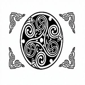 Tapisserie murale en coton à motif celtique Terre, imprimée en couleurs rouge, vert, turquoise, orange, violet, style mandala, tricotée - Product Image 1