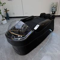 Mobiliario Profesional para Salones de Spa Capilar al por Mayor - Cama de Lavado de Cabello Eléctrica Totalmente Automática con Circulación de Agua y LED Ambiental