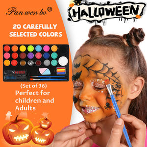 Panwenbo-<span class=keywords><strong>Kit</strong></span> de <span class=keywords><strong>peinture</strong></span> corporelle professionnelle, 20 couleurs, pour Halloween - Product Image 4