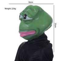 Masque de grenouille en latex amusant pour Halloween, accessoire de cosplay pour fête de carnaval, couvre-chef animal, accessoires de tournage vidéo