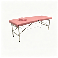 Table de massage multifonctionnelle moderne pliable et réglable en PU et acier inoxydable, avec éponge haute densité, pour chambre et salle de bain – Meilleure vente
