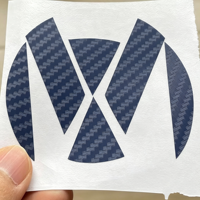 Autocollant de logo de voiture en fibre de carbone, emblème, décalcomanie, autocollant en vinyle pour VW GLOF 6 GOLF 7 Beetle Magotan MK6 MK7
