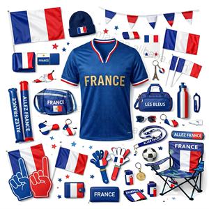 Set de Regalo para Fanáticos del Fútbol, Camiseta, Gorra, Botella, Mochila, Pulsera, Cordón, Llavero, Bandera para Eventos Deportivos - Product Image 3