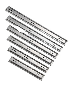 Rodamiento de bolas de alta resistencia de extensión completa de 32-40 pulgadas, rieles de Metal, guía de pista de montaje <span class=keywords><strong>lateral</strong></span> de 45mm, deslizadores <span class=keywords><strong>para</strong></span> cajones de cocina y baño - Product Image 1