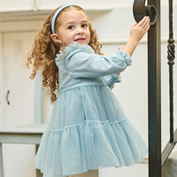 Robe de princesse en maille pour filles DB1260554 DAVE BELLA, nouvelle collection printemps, tenue pour bébé et enfant, robe douce