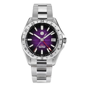 Reloj San Martin SN0129G para Hombre, de Lujo, con Cristal de Zafiro Antirreflectante, Mecánico Automático, Super Luminoso BGW-9, <span class=keywords><strong>GMT</strong></span>, de Buceo - Product Image 2