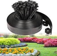 Bordure paysagère flexible en plastique PE anti-corrosion, imperméable, noire, au design moderne pour la protection des jardins et des parterres