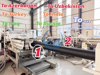 Ligne de production d'extrusion de tuyaux d'égout complets en HDPE recyclé DWC, à économie d'énergie, avec plan d'affaires