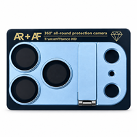 Protection d'objectif d'appareil photo AR+AF Armor Plate pour iPhone 18 Pro Max avec béquille pliable, charnière renforcée et verre trempé 9H